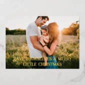 リトルメリークリスマスフォイルホリデーカード 箔シーズンカード (正面)