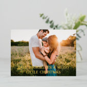 リトルメリークリスマスフォイルホリデーカード 箔シーズンカード (立ち正面)