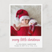 リトルメリークリスマスフォト誕生 案内ポストカード (正面)
