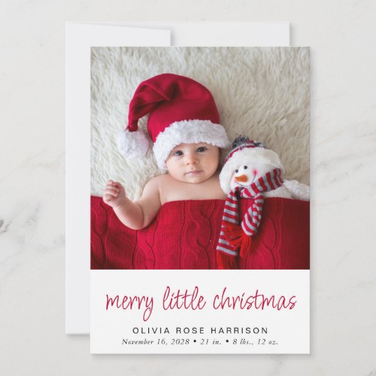 リトルメリークリスマスフォト誕生 案内状 (正面)