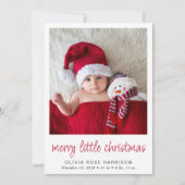 リトルメリークリスマスフォト誕生 案内状 (正面)