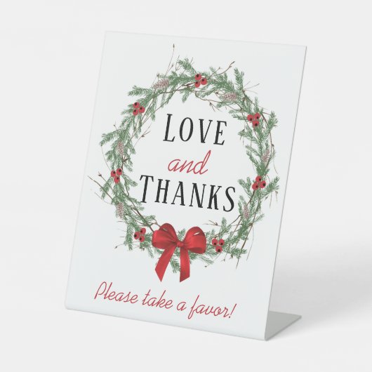 リトルメリークリスマスブライダルシャワーのお気に入り 台座サイン (正面)