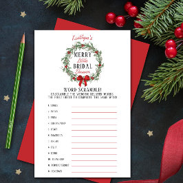 リトルメリークリスマスブライダルシャワーの単語スクランブル