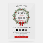 リトルメリークリスマスブライダルシャワーへようこそ アクリルサイン (正面)