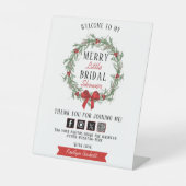 リトルメリークリスマスブライダルシャワーへようこそ 台座サイン (正面)