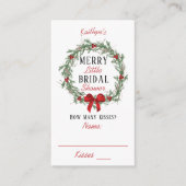 リトルメリークリスマスブライダルシャワーキスゲーム エンクロージャーカード (正面)