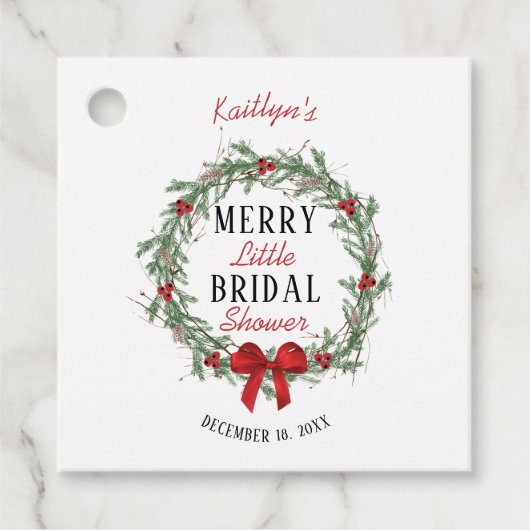 リトルメリークリスマスブライダルシャワー フェイバータグ (正面)
