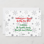 リトルメリークリスマスプードルパピズホリデーカード シーズンカード (裏面)