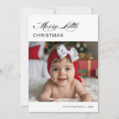 リトルメリークリスマスベビーファミリーホリデーカード シーズンカード (正面)