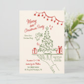 リトルメリークリスマスホリデーパーティハンドドロッド 案内状 (スタンド正面)