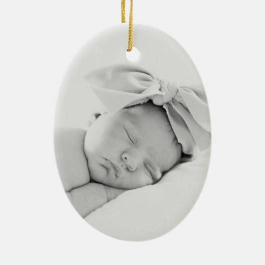 リトルメリークリスマスホリデー新生児オーナメント セラミックオーナメント (裏面)