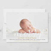 リトルメリークリスマスホリデー新生児写真 シーズンカード (正面)
