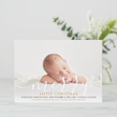 リトルメリークリスマスホリデー新生児写真 シーズンカード (スタンド正面)