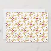 リトルメリークリスマスレッド&金ゴールドホリーウォーター色 シーズンカード (裏面)