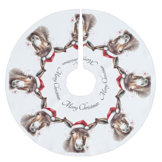 リトルメリークリスマスロバカスタムー ブラッシュドポリエステルツリースカート (正面)