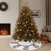 リトルメリークリスマスロバカスタムー ブラッシュドポリエステルツリースカート