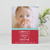 リトルメリークリスマス新生児写真 シーズンカード (スタンド正面)