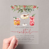 リトルメリーコックテイルホリデーパーティー アクリル招待状 (インサイチュ (ポータブル))