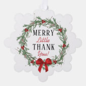 リトルメリーサンキュークリスマスブライダルシャワー オーナメントカード (正面)