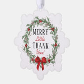 リトルメリーサンキュークリスマスブライダルシャワー オーナメントカード (左)