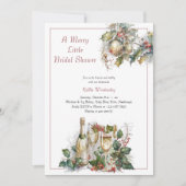 リトルメリーブライダルシャワーホリーブランチ&バブリー 招待状 (正面)