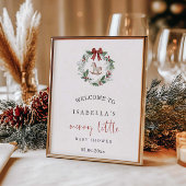 リトルメリーベビーシャワークリスマスリースへようこそ ポスター