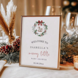 リトルメリーベビーシャワークリスマスリースへようこそ ポスター