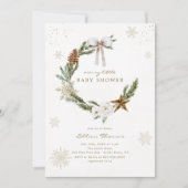 リトルメリーベビーシャワーニュートラルボウリース 招待状 (正面)