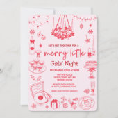リトルメリーホリデークリスマス招待状 招待状 (正面)