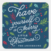 リトルメリー封筒用シールクリスマスステッカー スクエアシール (正面)