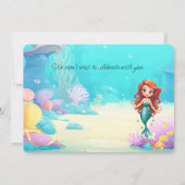 リトルメルメイドアンダーザシー誕生日招待状 招待状 (裏面)