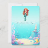 リトルメルメイドアンダーザシー誕生日招待状 招待状 (裏面)