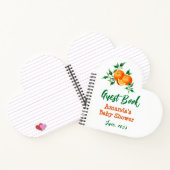 リトルモダンかわいこちゃんオレンジベイビーシャワーゲストブック ノートブック (内部)