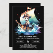 リトルモダンパイレーツ誕生日 招待状 (正面/裏面)