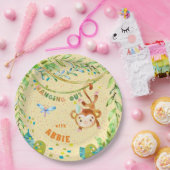 リトルモンキーぶら下がった誕生日アウト ペーパープレート (パーティー)