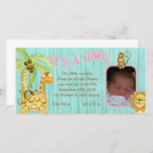 リトルモンキーガールベイビーバースお知らせ 案内状 (正面/裏面)