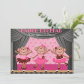 リトルモンキーズダンスリサイタル招待状 招待状 (スタンド正面)