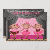 リトルモンキーズダンスリサイタル招待状 招待状 (正面/裏面)