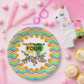 リトルモンキーズ4th誕生日紙プレート ペーパープレート (パーティー)