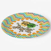 リトルモンキーズ4th誕生日紙プレート ペーパープレート (アングル)