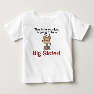 リトルモンキーハートビッグシスター ベビーTシャツ