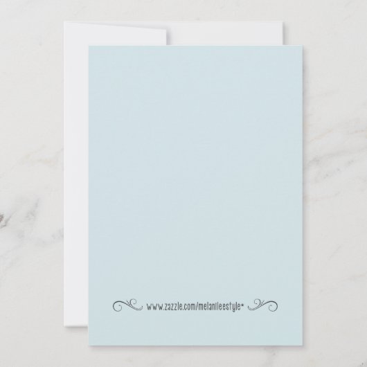 リトルモンキーファースト誕生日招待状（青） 招待状 (裏面)