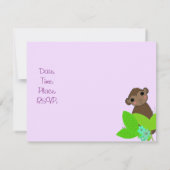 リトルモンキーベビーシャワー招待状 招待状 (裏面)