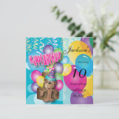 リトルモンキー子供の誕生日パーティー 招待状 (スタンド正面)