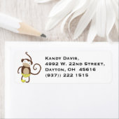 リトルモンキー差出人住所ラベル ラベル (インサイチュ)