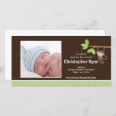 リトルモンキー男の赤ちゃん誕生写真のお知らせ 案内状 (正面/裏面)