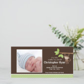 リトルモンキー男の赤ちゃん誕生写真のお知らせ 案内状 (スタンド正面)