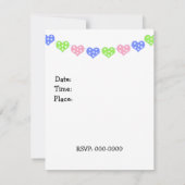 リトルモンキー誕生日招待状 招待状 (裏面)