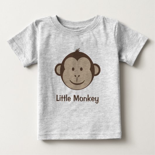 リトルモンキー顔 ベビーTシャツ (正面)