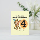 リトルモンキー4th誕生日Tシャツとギフト ポストカード (スタンド正面)